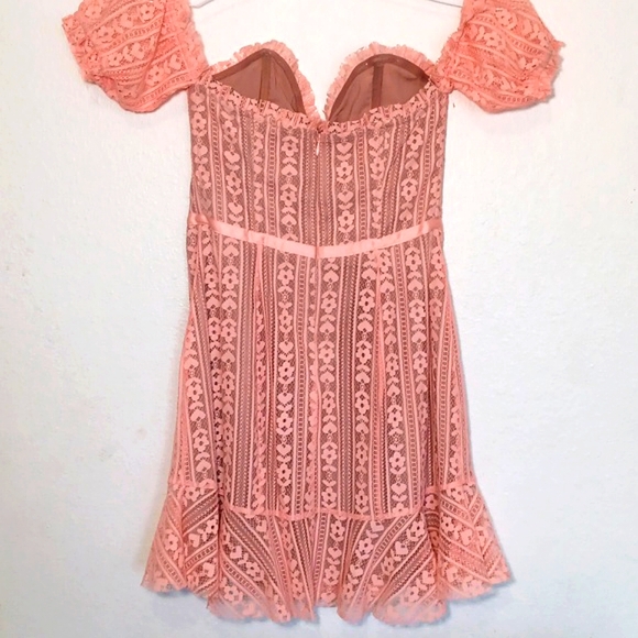 For Love & Lemon Dakota Lace Mini Dress Size M - Picture 6 of 14